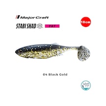 Major Craft Stabi Shad Fat 10cm Silikon Balık #04 Black Gold