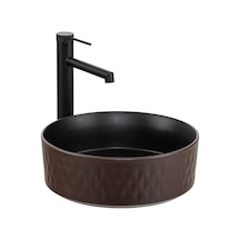 Tezgahüstü Lavabo Mat Kahve-siyah E-w5001ks Mat Gri