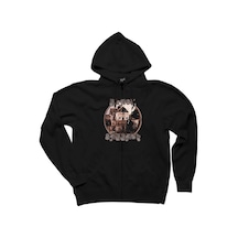 Black Sabbath House Album Siyah Fermuarlı Kapşonlu Siyah
