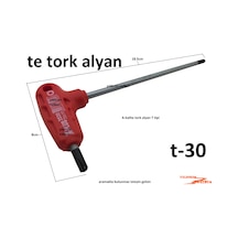 Tork Alyan Te Tipi T-30 Yıldız Alyan 6 Köşe Te Tipi Tork Anahtar