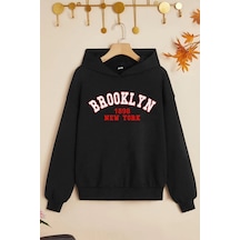 Uyguntarz Çocuk Brooklyn Baskılı Sweatshirt Siyah