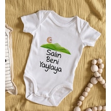Bitmeyenkartus Bk Kids Salın Beni Yaylaya Tasarımlı Bebek Body Zıbın - Model 1 Çok Renkli