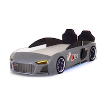 Gri Arabalı Yatak V12 Audi Full Ledli Kumandalı Ve Müzikli