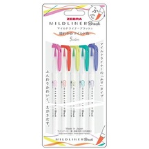 Zebra Mıdlıner Brush Pen 5c-hc-n Set