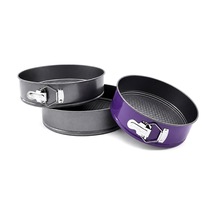 3 Parça Yuvarlak - Renkli Kelepçeli Metal Kek Kalıp 24-26-28cm 5705 Diğer