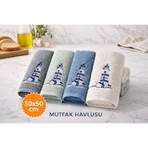 Conzaliza 4'lü Mutfak Havlusu El Havlusu Çok Renkli