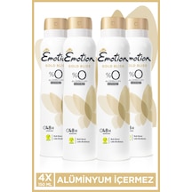Gold Bliss Kadın Alüminyumsuz Vegan Deodorant 4x150 ML Hızlı Kurur, Leke Bırakmaz