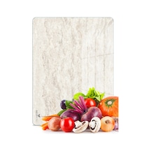 Decomar Mermer Desenli Cam Kesme Tahtası Ve Sunumluk 20 X 30 Cm Çok Renkli