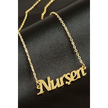 Cosmotex Nurşen İsimli Kolye -sarı altın