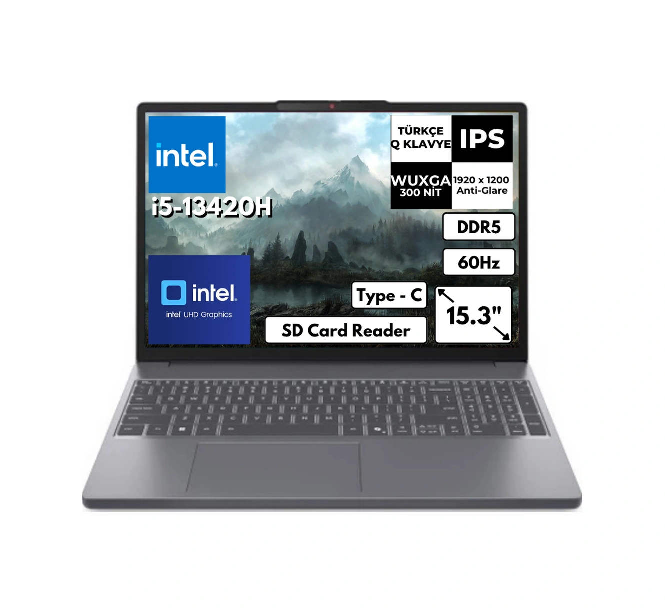 Lenovo IdeaPad Slim 3 15IRH10 83K1004ETRAT12 i5-13420H 40 GB 1 TB SSD 15.3" Free Dos Dizüstü Bilgisayar
