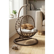 Reyo Pet Lüxperi Kedi Salıncağı & Kedi Yatağı & Kafesi 38x45x65 Cm Kahve
