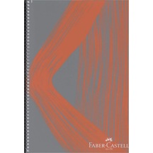 Faber Castell Pp Kapak Waves Spiralli 120 Yp Çizgili-turuncu