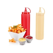 Sosluk 2'li Mayonez/ketçap Şişesi 700 Ml Kırmızı - Sarı