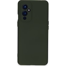 One Plus 9 Kılıf Nano İçi Kadife Silikon - Koyu Yeşil Bzsxx00 1
