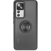 Gld-spt- Newface Xiaomi Mi 12t Pro Kılıf Montreal Yüzüklü Silikon Kapak - Siyah