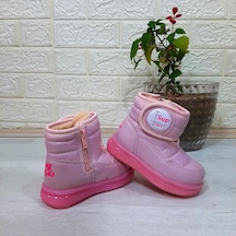 Twingo 9100 Pembe Cırtlı Fermuarlı İçi Kürklü Kız Çocuk Bebe Bot Pembe