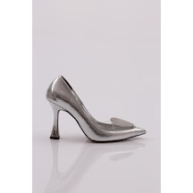 Dgn 9028 Kadın Topuklu Ayakkabı 9028-2125-R0640 Gümüş
