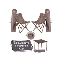 Bag The Joy Ahşap Masa Sandalye Seti Antrasit-Koyu Gri-50 50 50cm