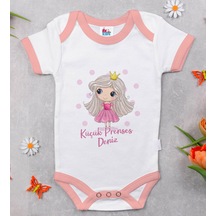 Bk Gift Bk Kids Kişiye Özel Pembe Bebek Body Zıbın - Model 145