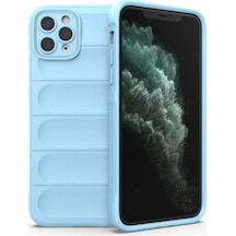 Apple, Uyumlu iPhone 11 Pro Max Kılıf Optimum Silikon - Sky Blue