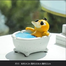 D-karikatür Pokemon Psyduck Heykeli Küllük Anime Psykokwak Banyo Reçine Bebek Küllük Yaratıcı Kawaii Kül Tablası Sigara Aksesuarları