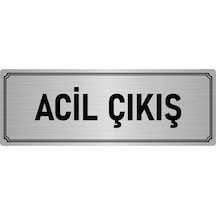Özarslan Dizayn Metal Yönlendirme Levhası Departman Kapı İsimliği Acil Çıkış 7x20 Cm Gümüş Renk