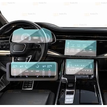 Audi Q7 Uyumlu Navigasyon , Dijital Gösterge Ve Klima Kontrol 9h Nano Koruyucu 4lü Set 2020-2026