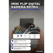 0.96 Inç Katlanır Ekranlı Mini Anahtarlık Kamerası 1080p Full Hd Video Kayıt Bx-313482 Rekli