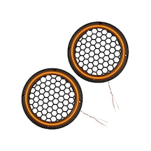 Ledli Hoparlör Kapak 20cm 2adet 12v Pk-5051, Turuncu