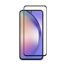 Samsung Galaxy A55 Uyumlu Tam Kaplayan Premium Ekran Koruyucu Cam Anti-static Özellikli Siyah Çerçeveli