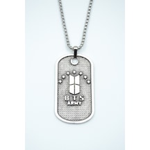 Bts Army Künye Örme Zincir Kolye Gümüş