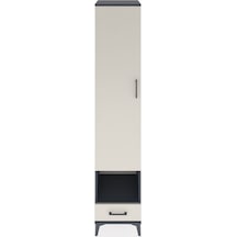 Hyperion Dolap 4 Raflı Tek Çekmeceli Tek Askılı 44x44x221 Ant... Antrasit