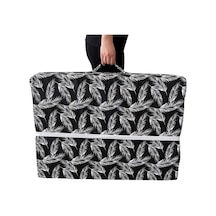 Katlanır Yatak Yer Yatağı Sünger Yatak Taşınabilen Tek Kişilik 80x180 Siyah Tüylü 6 Cm