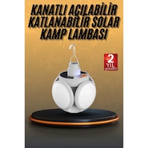Hubrendy Tekno 5 Kanatlı Bahçe Aydınlatma Led Askılı Solar Güneş Enerji Usb Sarjlı