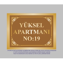 Apartman İsim Levhası , Aliminyum Gold Levha