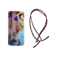 Reeder P13 Blue Kılıf Rasta Boyun Askılı Cat And Girl 1808 Siyah