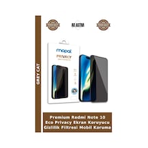 Premium Redmi Note 10 Eco Privacy Ekran Koruyucu Gizlilik Filtresi Mobil Koruma