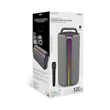 Fulltech Fxs2 Taşınabilir Kablosuz Bluetooth Hoparlör Gri 120w Güç, Rgb Işık, Ipx4 Su Geçirmez, Tw