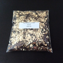Glitter Altıgen Epoksi Süsleme Pulu Nail Art Makyaj Sim Gold 100 Gr
