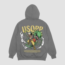Unisex Gri Usopp Baskılı Hoodie Oversize Kapşonlu Sweatshirt Gri Unisex Gri Usopp Baskılı Hoodie Oversize Kapşonlu Sweatshirt Gri