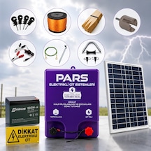 Pars Titan 20000 M2 Güneş Enerjili - Sensörlü Elektrikli Çit Sistemi Ahşap Kazık Dahil