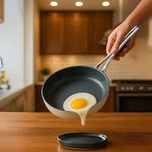 Sera Nova Yanmaz Yapışmaz Seramik Tava 24 Cm Beyaz Standart