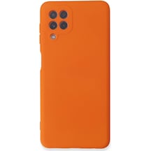 Ilkeshop Newface Samsung Galaxy Uyumlu A22 Kılıf Nano İçi Kadife Silikon - Turuncu
