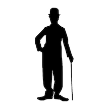 Charli Chaplin Sticker 17Cm