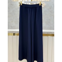 Sentez Sz-5561-l Lacivert Renk Lastikli Geniş Paça Pantolon 2