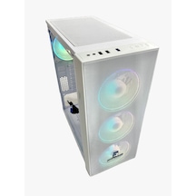 Gameforce Wmesh Beyaz 4x120 MM RGB Fan ATX Oyuncu Bilgisayar Kasası