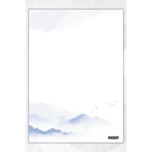 A5 Dağ Bloknot Çizgisiz Defter - 50 Yaprak - Memopad - Notepad - Not Defteri - Not Kağıdı - 1051 Çok Renkli