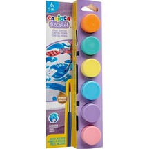 Carioca Tempera Suluboya Süper Yıkanabilir Fırçalı Pastel Renkler 6 25ml
