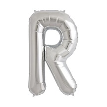 Nedi Folyo Balon 100 Cm Harf Şişirilmemiş Gümüş (R Harfi)