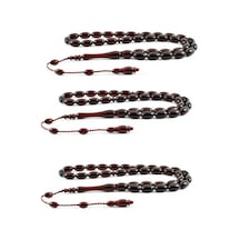 Akrilik Tesbih 3 Lü Set Bordo